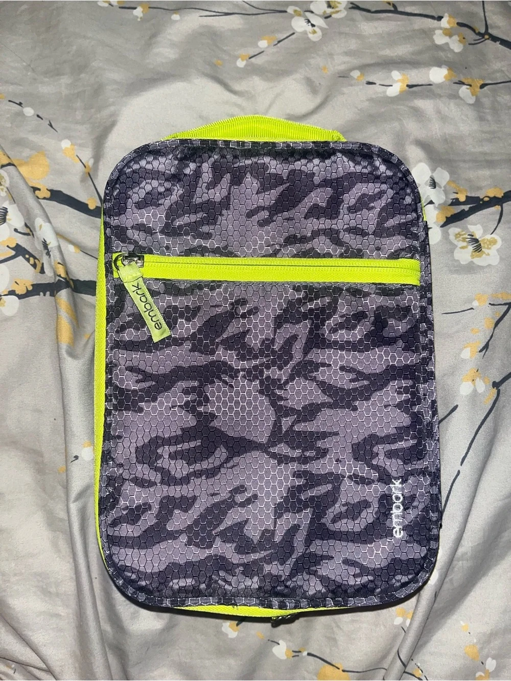 Embark Gray Camo Lunchbox with Neon Yellow Trim